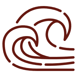 Pictogramme de vagues représentant la préservation des ressources en eau